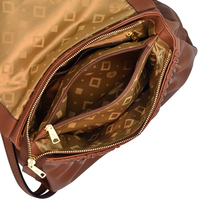 Adax Skuldertaske Chantal Sorano Brun 4