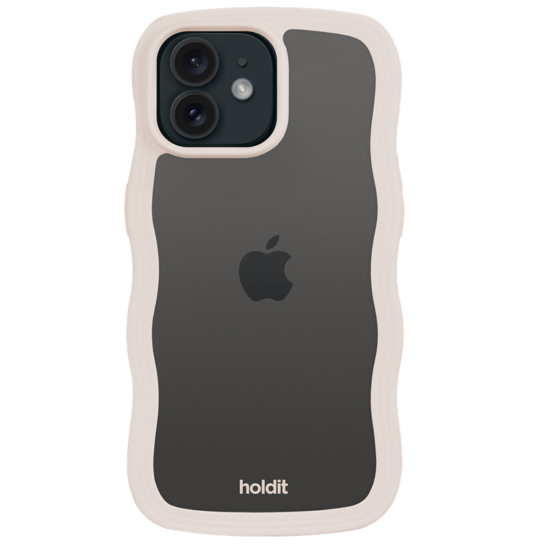 Holdit Mobilcover Wavy Transparent Beige iPhone 12/12 Pro 2