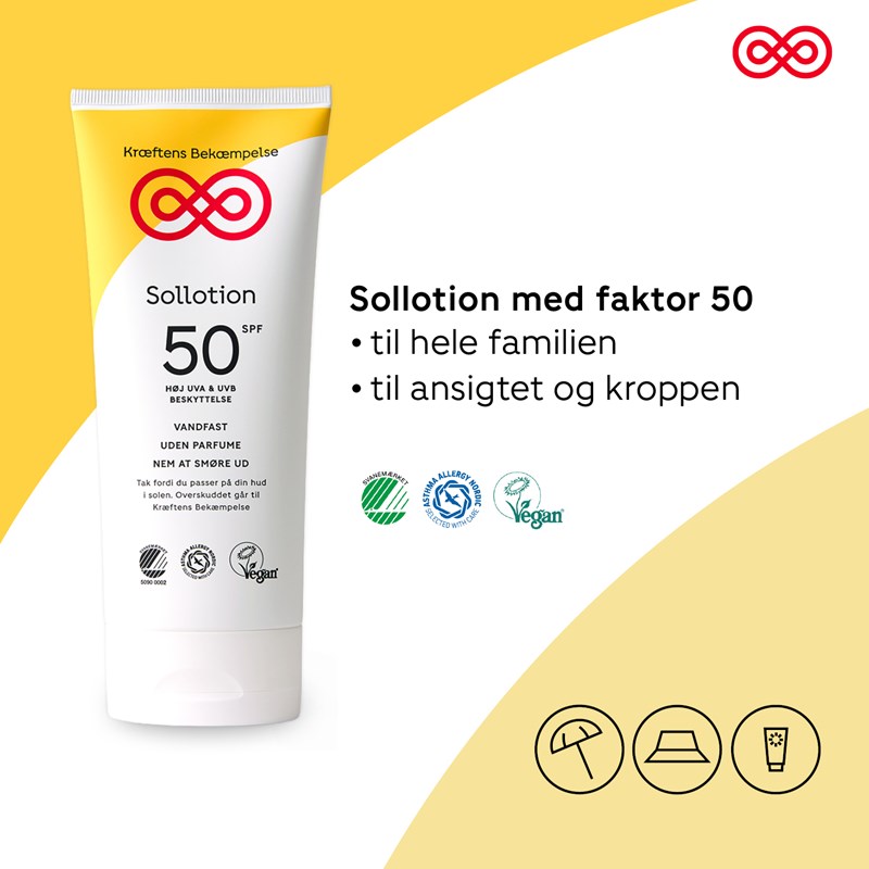 Kræftens Bekæmpelse Sollotion SPF50 Hvid 5