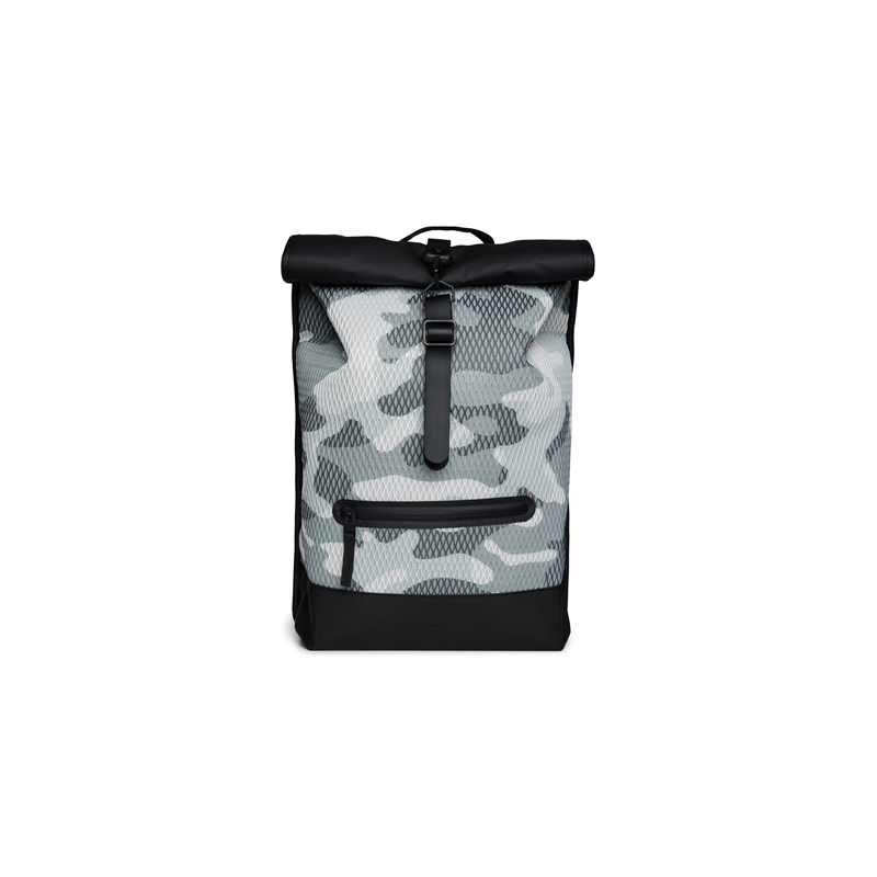 RAINS Rygsæk Rolltop Rucksack Mesh Grå/Sort 3