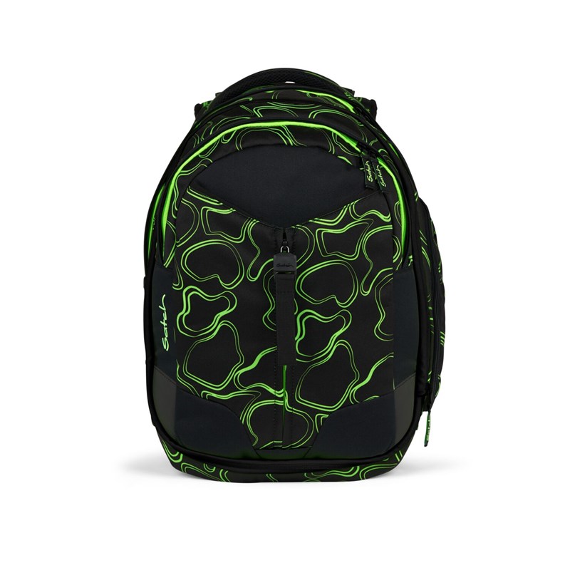 Satch Skoletaske Match Green Supreme Sort- Neon 1