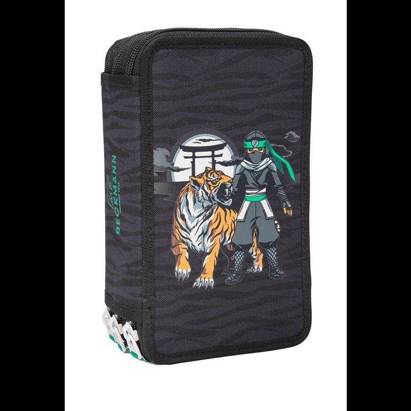 Beckmann Penalhus Ninja Tiger 3-lags Sort m/mønster