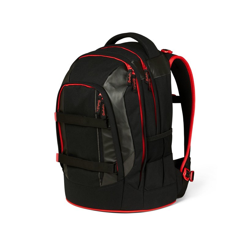 Satch Skoletaske Pack Fire Phantom Sort/Rød 8
