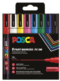 POSCA Tuscher POSCA PC-3M 8-set Multi