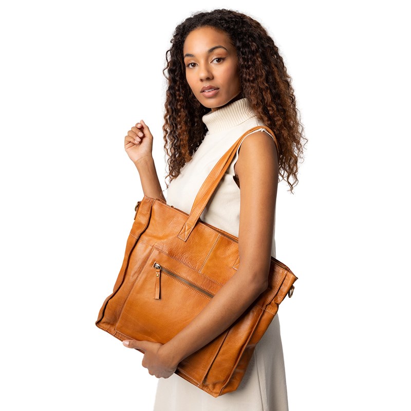 RE:DESIGNED Shopper June Cognac/brun 2