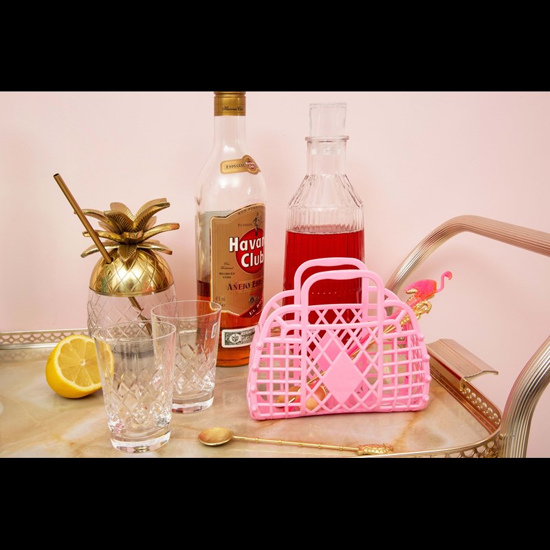 Sun Jellies Håndtaske Retro Basket Mini Lyseblå 4