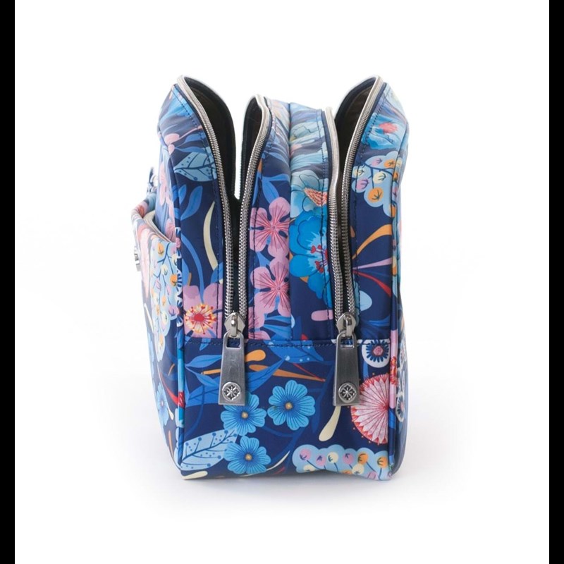 Lilió Toilettaske Cosmetic Blå m/blomst 5