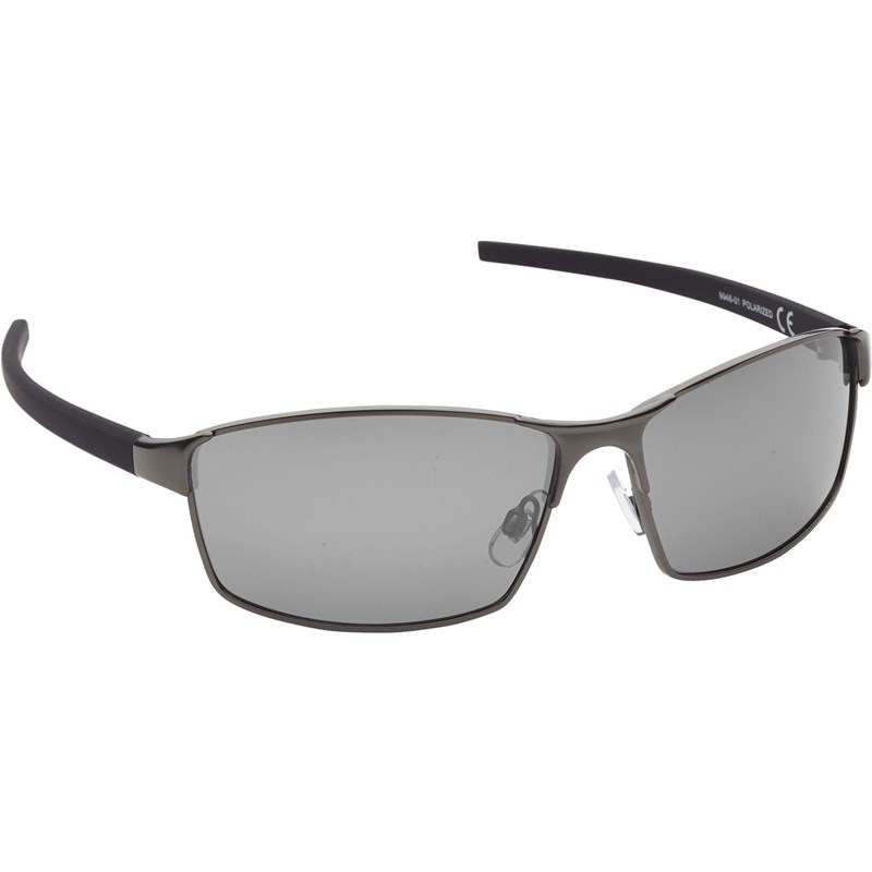Prego Solbrille-Rektangulær-kurvet Sølv/sort