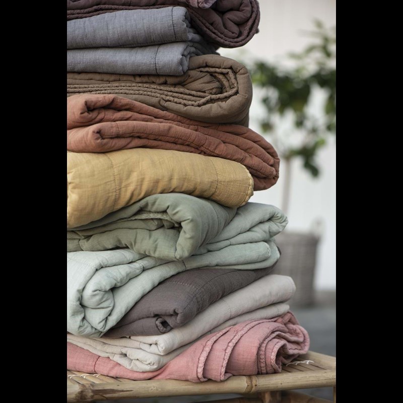 Ib Laursen Tæppe Vintage Khaki grøn 130x180 5