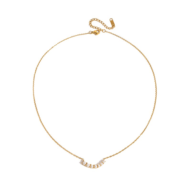 By Stær Halsband Jade  Guld