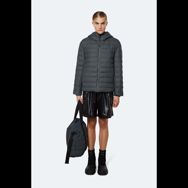 Rains Shopper Tote Bag Quilted Dyb koks grå 3