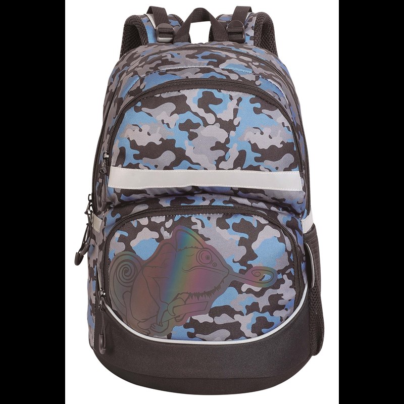 Yougo Skoletaske Camo Blå camuflage 1