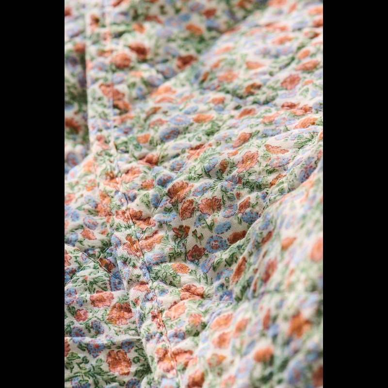 Ib Laursen Tæppe Quiltet Blå Blomst 3