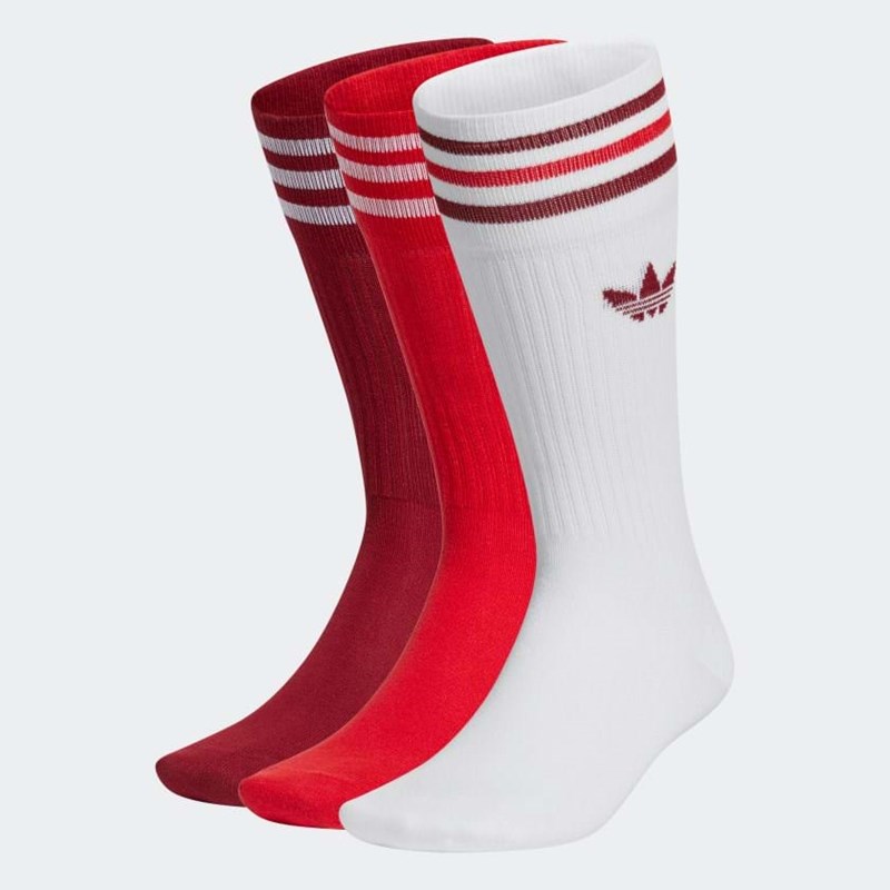 Adidas Originals Strømper Crew 3-pak 39-42 Rød/Hvid