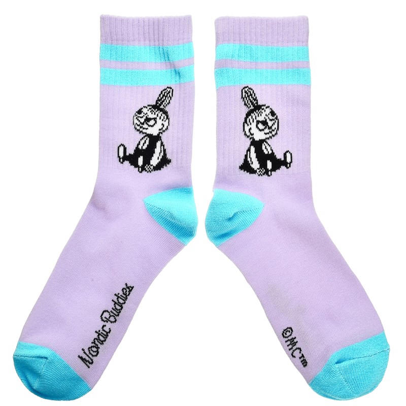 Nordic Buddies Damestrømpe Mumi retro  Lilla/lyseblå Str. 36-42 3