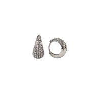 PITAYA Örhänge Rika Stone Hoop Silver