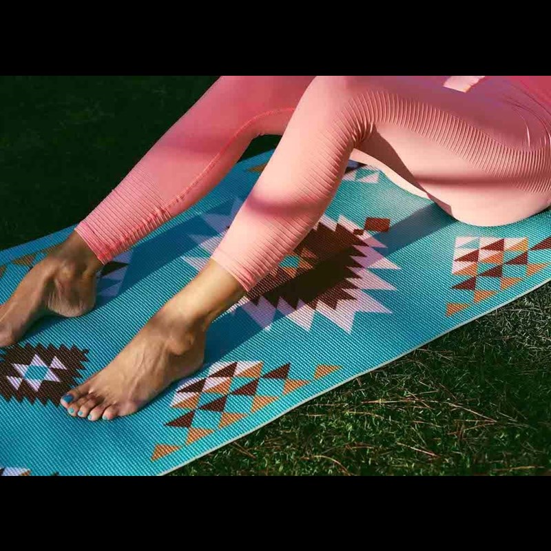 DOIY Yogamåtte Blå/mønster 5