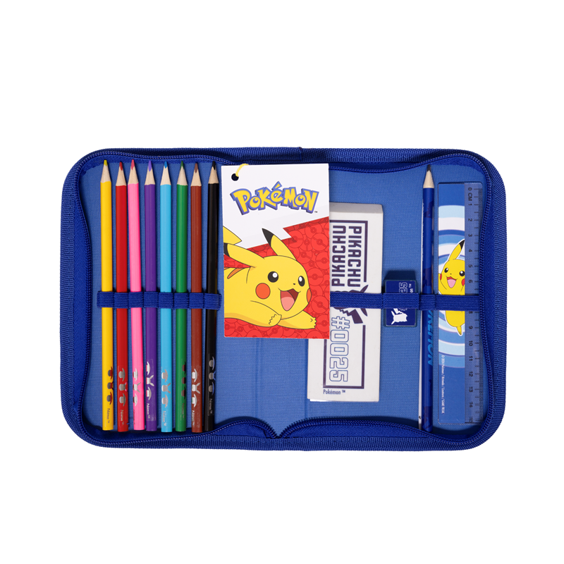 Pokèmon Pennfodral med innehåll Blå/gul 2