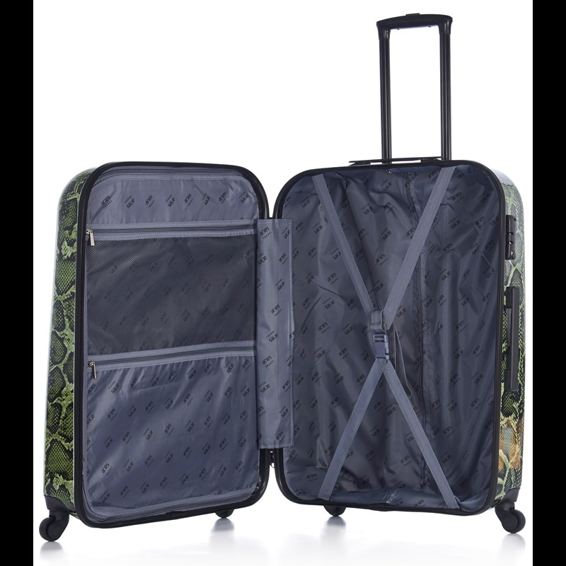 Aries Travel Kuffert Barcelona Grøn snake 75 Cm 4