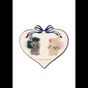 Konges Sløjd Hårspännen Bow Kitty 2-Pack Rosa