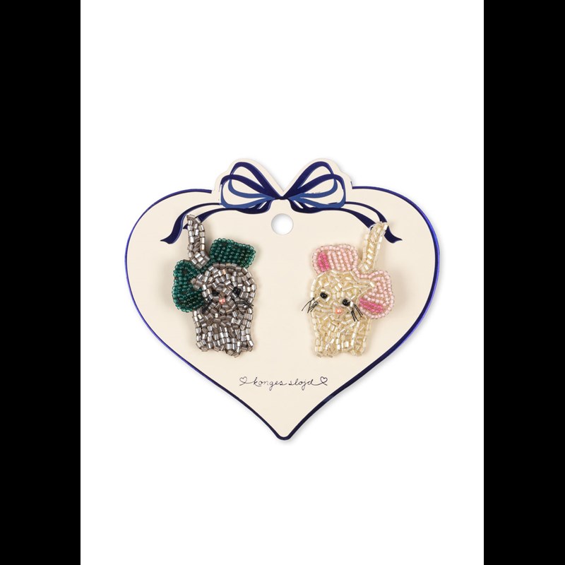 Konges Sløjd Hårspännen Bow Kitty 2-Pack Rosa 1