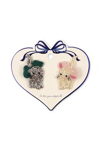 Konges Sløjd Hårspännen Bow Kitty 2-Pack Rosa 1