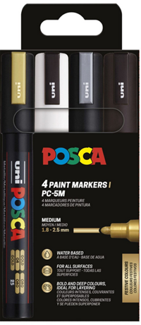 POSCA Pennor POSCA PC-5M 4-pack Multi