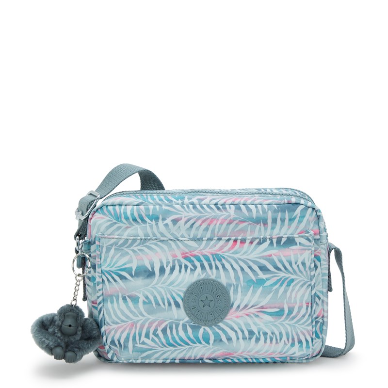 Kipling Crossbody Abanu M Blå med blomma 1