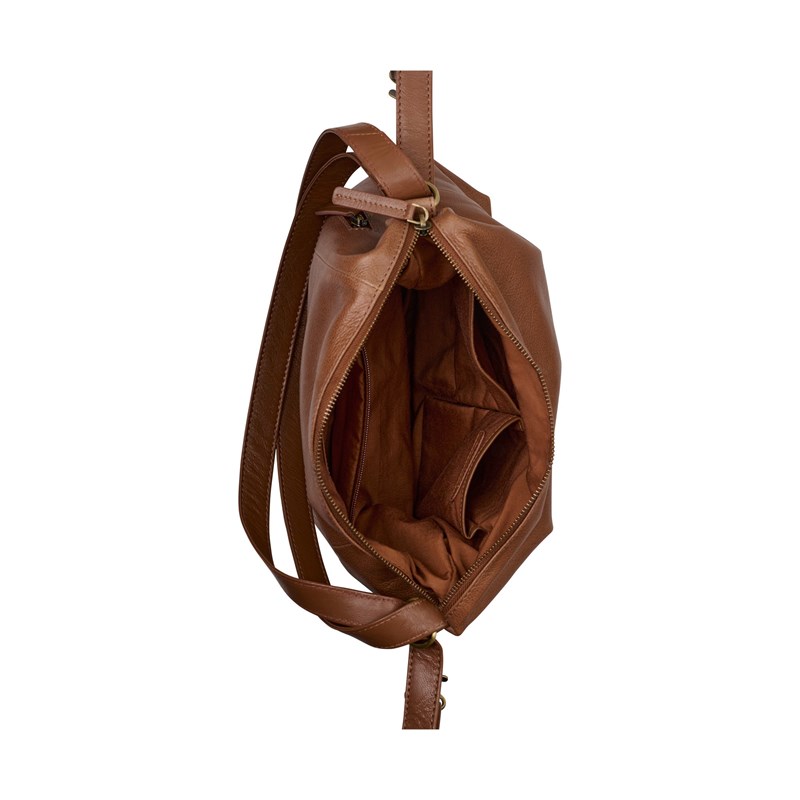 Burkely Skuldertaske Natural Norah Cognac 5