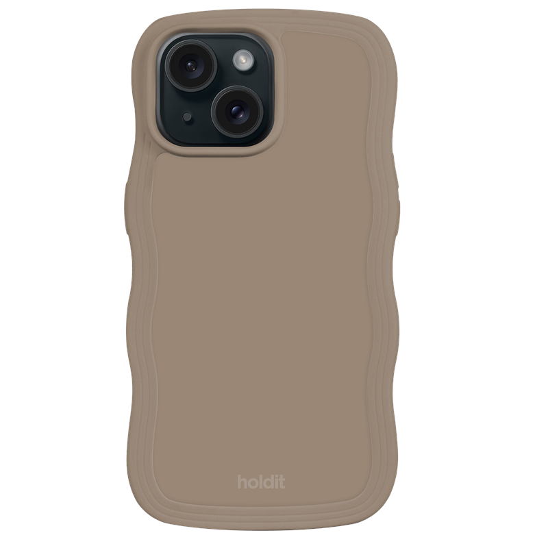 Holdit Mobilcover Wavy Mocca Brun Iphone 15 1