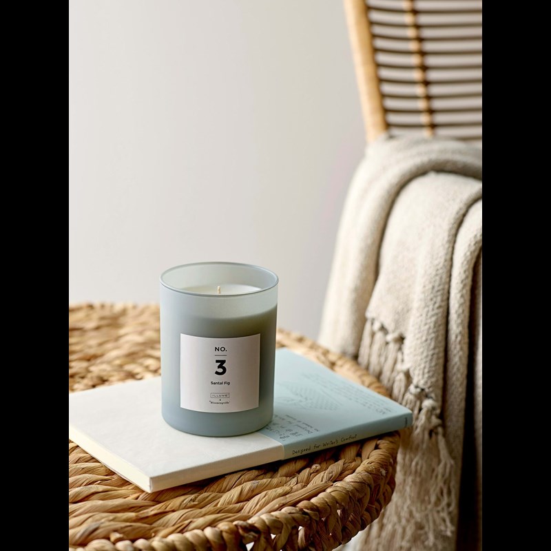 Bloomingville Duftlys NO. 3 Santal Fig  Blå 2
