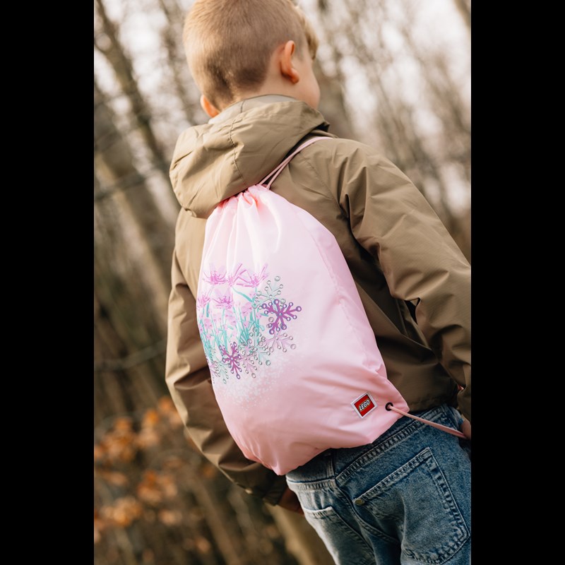 LEGO Bags Gymnastikpåse Flowers Rosa 2