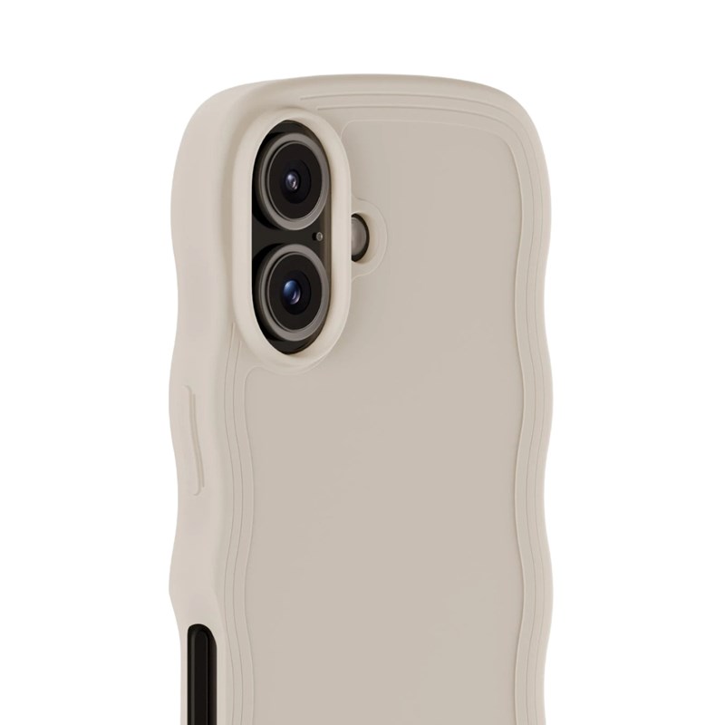 Holdit Mobilcover Wavy Beige Iphone 16 3