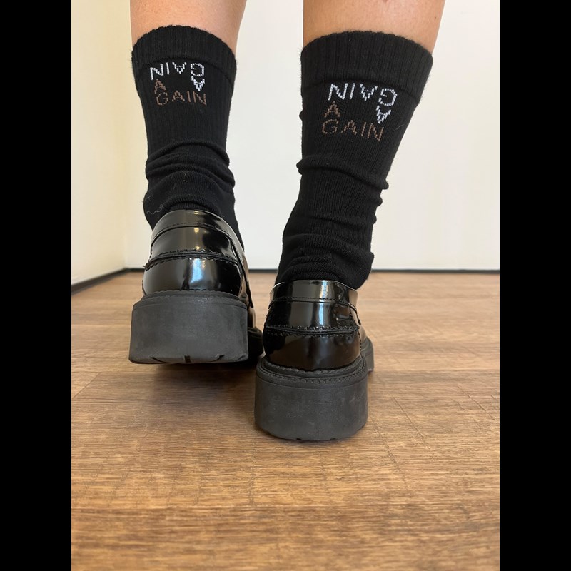 Again Bambus Vicose Strømper unisex Sort 37-39 4