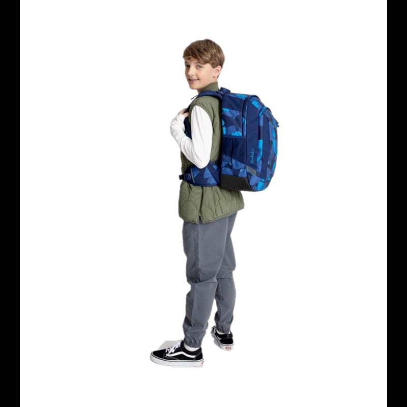 Satch Skoletaske Air Troublemaker Blå camuflage 2