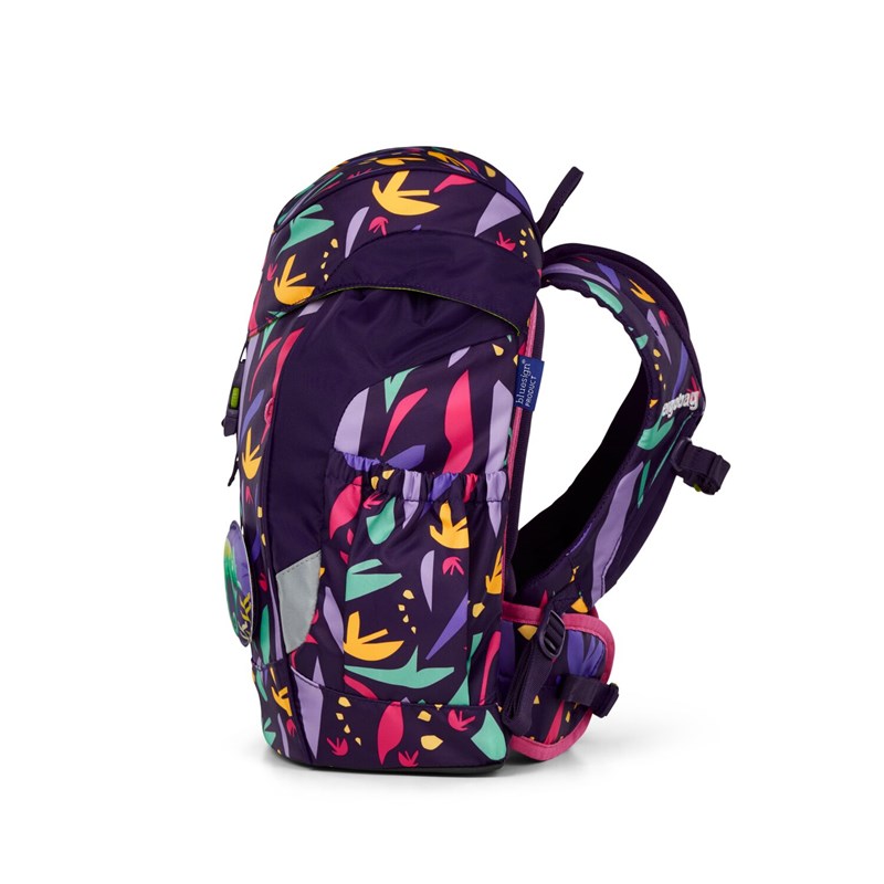 Ergobag Barnryggsäck Mini Jungle Lila blomma 4