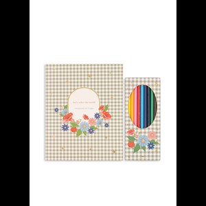 Konges Sløjd Målarbok med färgpennor Grön