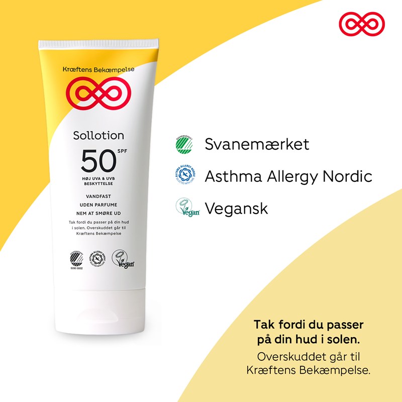 Kræftens Bekæmpelse Sollotion SPF50 Hvid 7