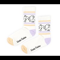 Nordic Buddies Damstrumpor Mumin Retro Vit Str. 38-42 1