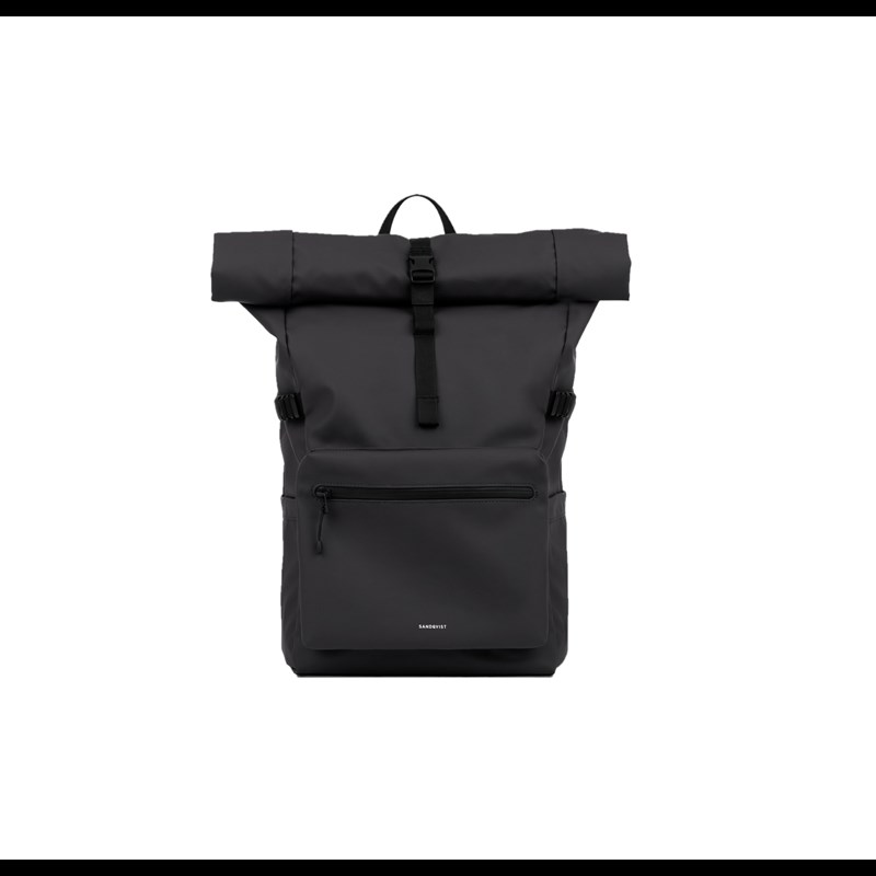 Sandqvist Ryggsäck Rolltop Stream L Svart 16"