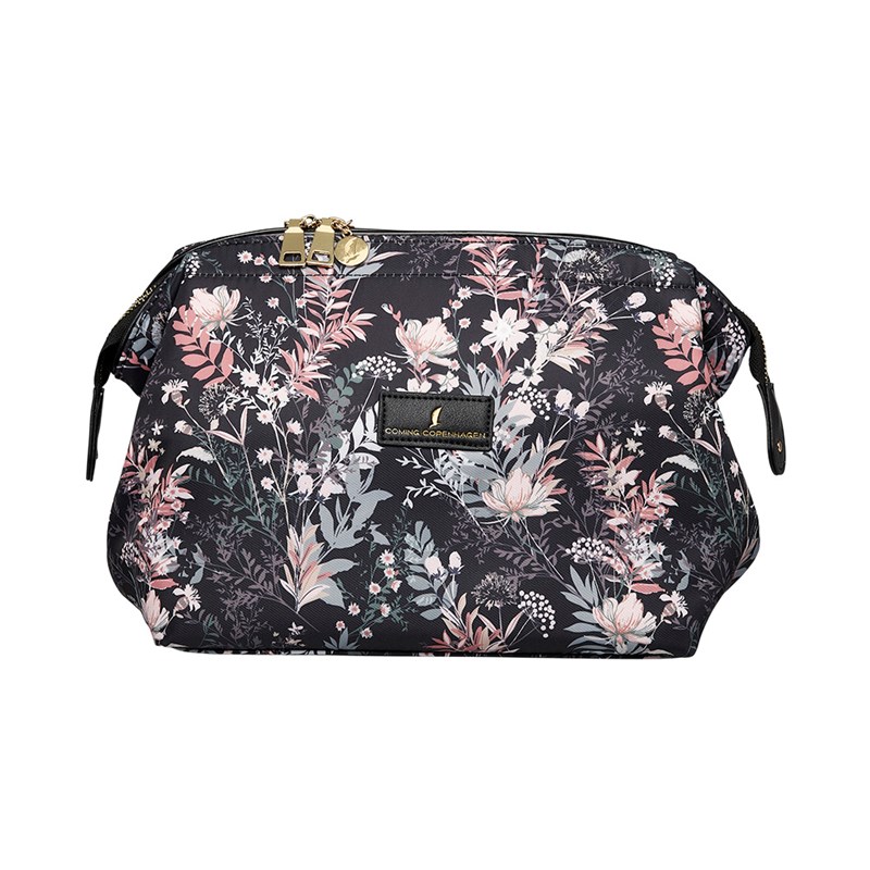 Coming Copenhagen Necessär Mia Stor Svart/med blommor 1