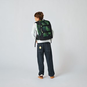 Satch Skoletaske Pack Seismic Green Grøn mønster alt image