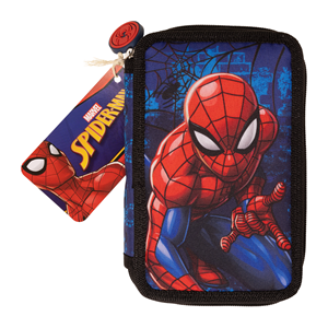 Spiderman Penalhus med fyld Spiderman Blå/Rød/Sort