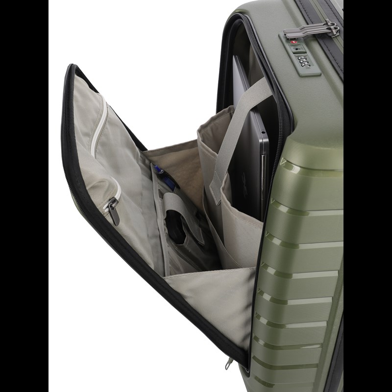 travelite Kuffert Airbase med frontlomme Oliven Grøn 55 Cm 9