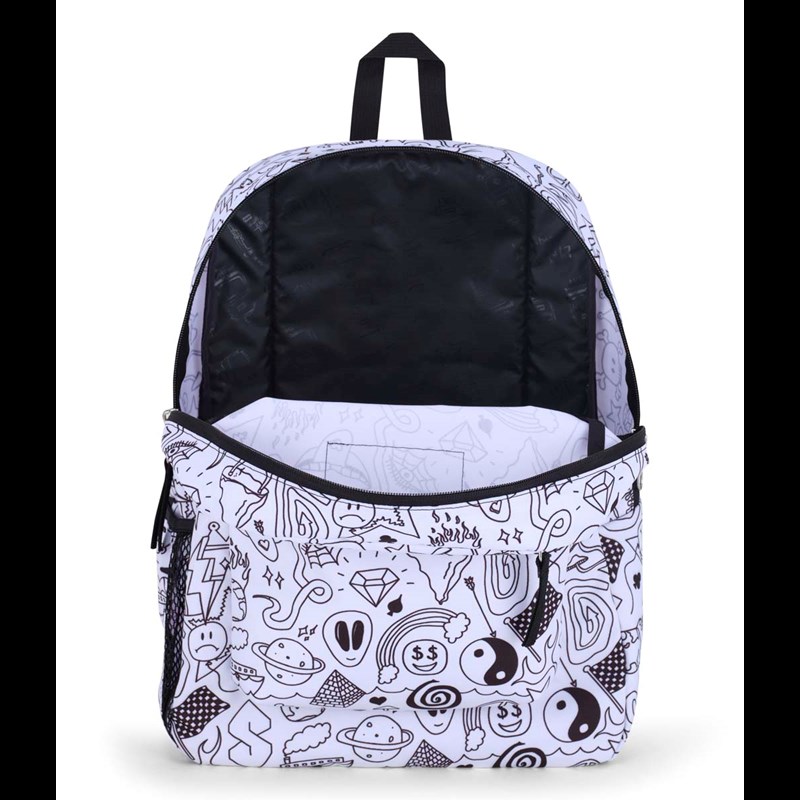 JanSport Rygsæk Cross Town Hvid med sort tekst 5