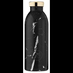 24Bottles Termoflaske Clima Bottle Black Sort/hvid mønster