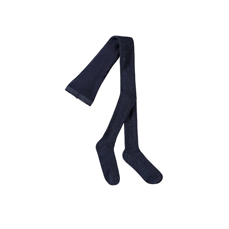 Molo Strømpebukser Glitter Rib Navy Str. 74-80 1