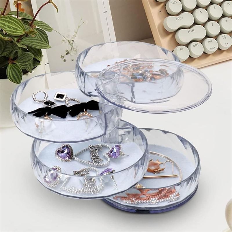 UNIQ Smykke Organizer Roterende Transparent 3