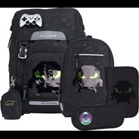 Beckmann Skolväskeset Classic Pixel Svart 1