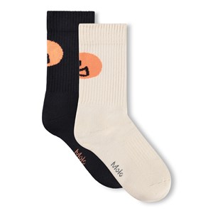 Molo Strømpe Norman 2-pak Sort/Beige